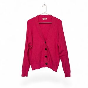 Zenana Outfitters Fuchsia Cardigan Sweater